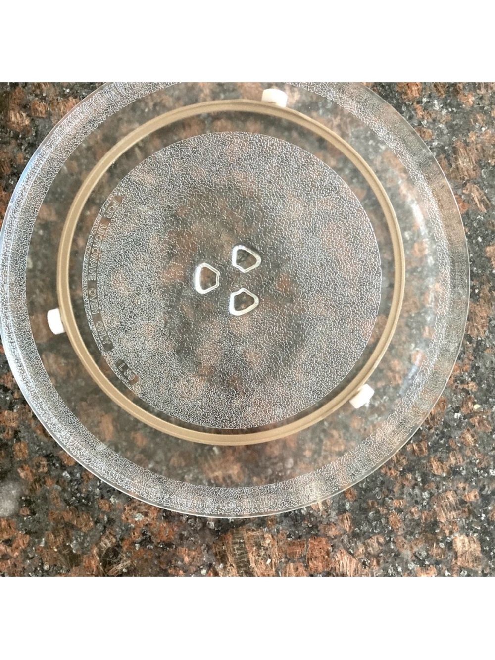 Microwave Glass Turntable Plate with Rotating Ring Roller /Pizza Serving Tray